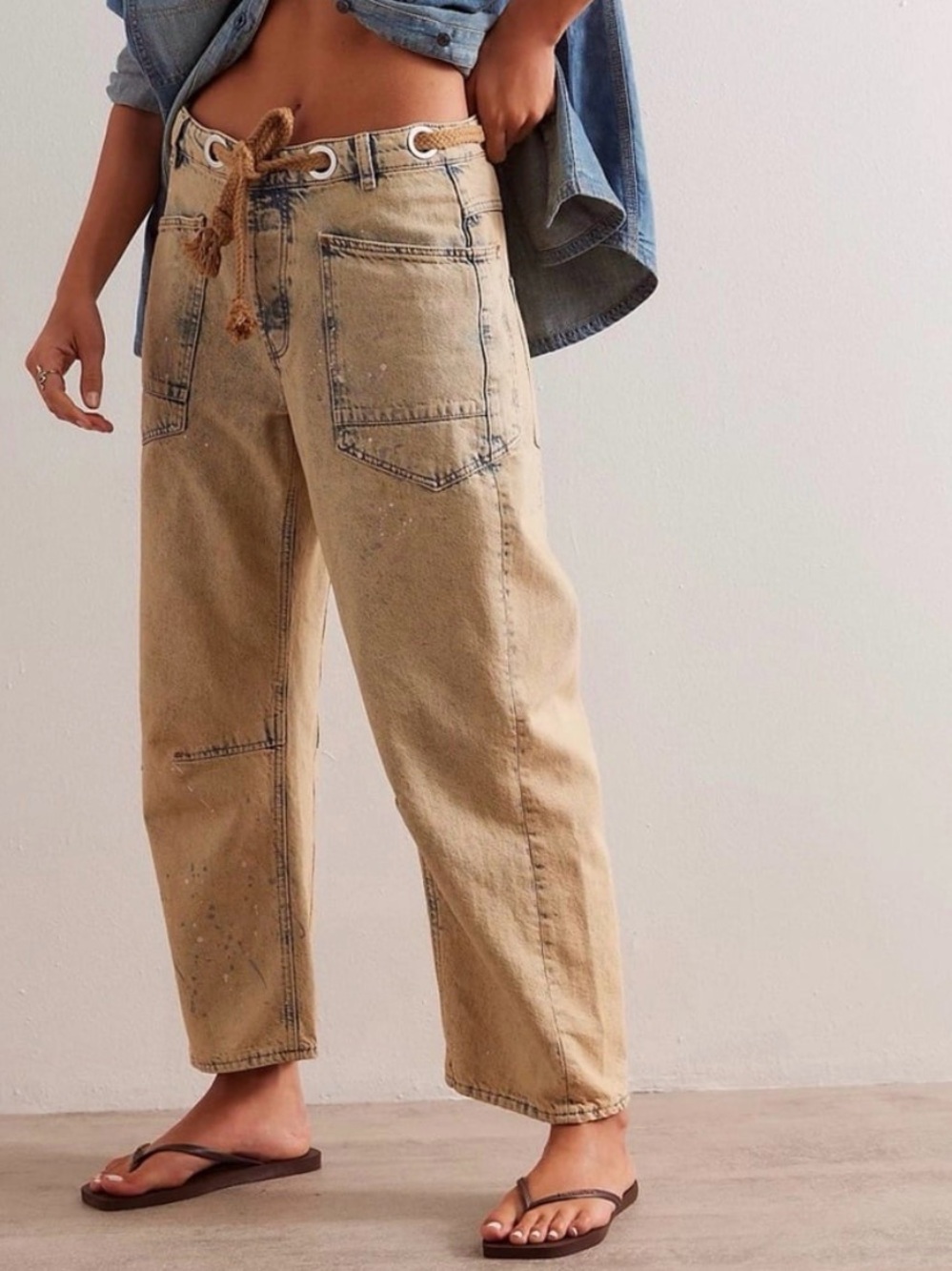 We The Free Moxie Pull-On Barrel Jeans - Picture 2 of 7